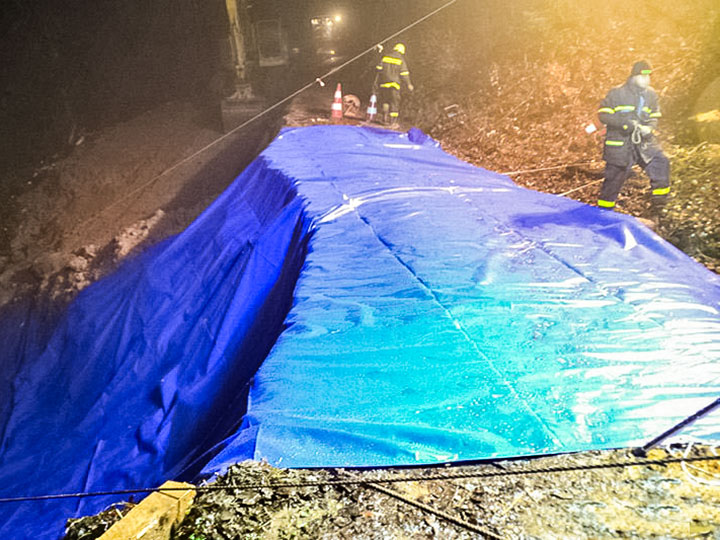 Hangsicherung Erdrutsch