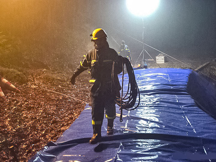 Hangsicherung Erdrutsch